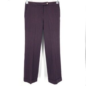 OSCAR DE LA RENTA Size 8 Straight Leg Pinstripe Pants